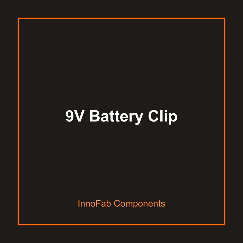 9V Battery Clip - 3D Printed Batteries & Power by InnoFab