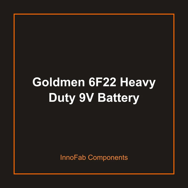Goldmen 6F22 Heavy Duty 9V Battery - 3D Printed Batteries & Power by InnoFab