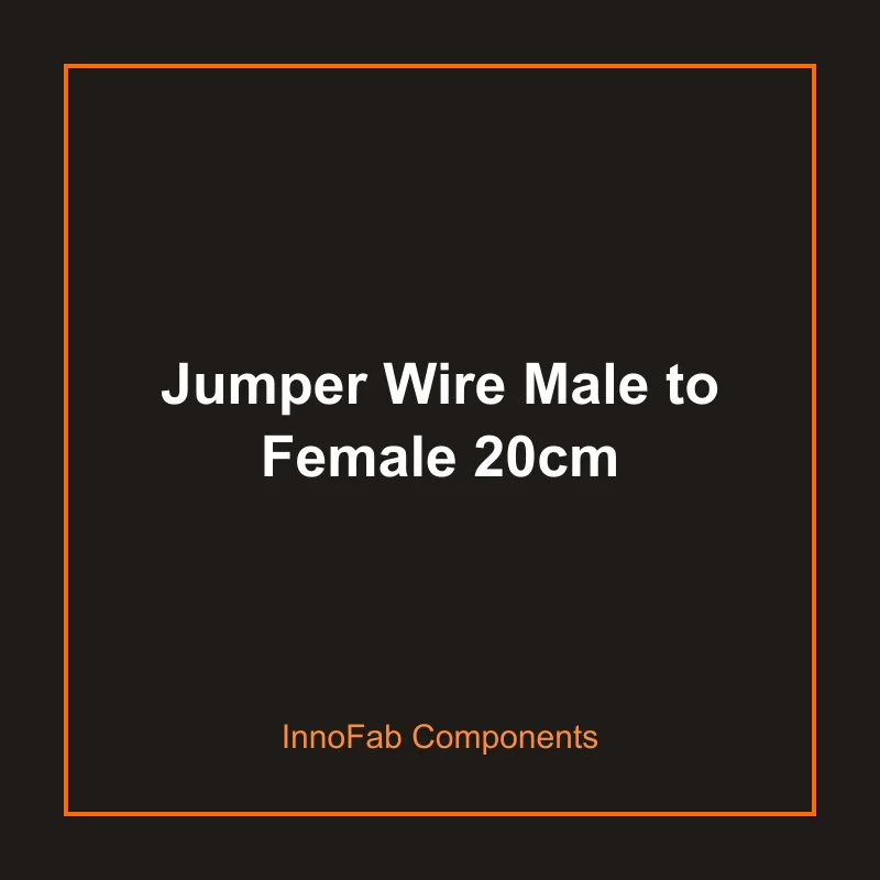 Jumper Wire Male to Female 20cm - 3D Printed Wires & Connectors by InnoFab