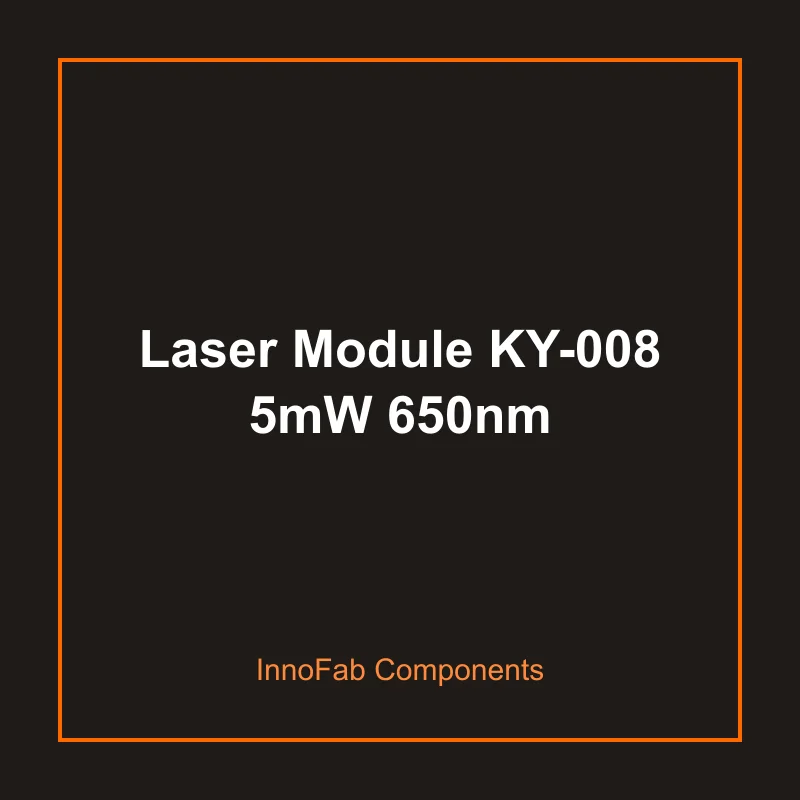 Laser Module KY-008 5mW 650nm - 3D Printed Sensors & Modules by InnoFab