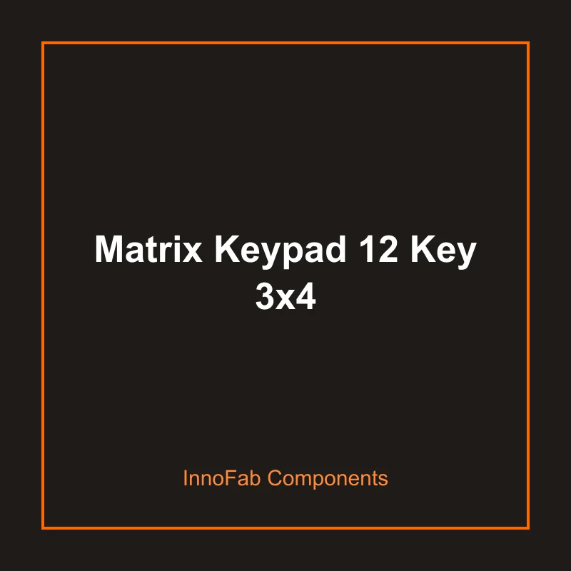 Matrix Keypad 12 Key 3x4 - 3D Printed Switches & Keypads by InnoFab