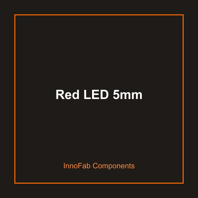 Red LED 5mm - 3D Printed LEDs & Displays by InnoFab