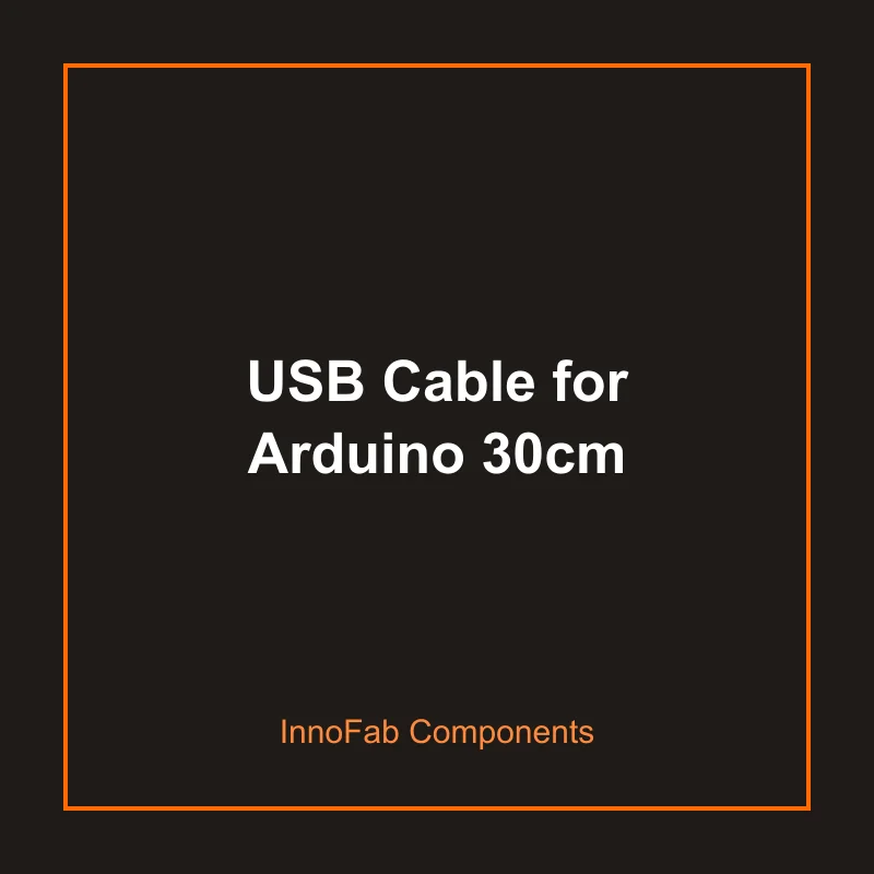 USB Cable for Arduino 30cm - 3D Printed Wires & Connectors by InnoFab