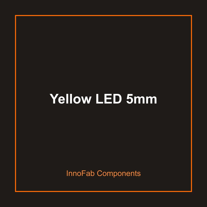 Yellow LED 5mm - 3D Printed LEDs & Displays by InnoFab