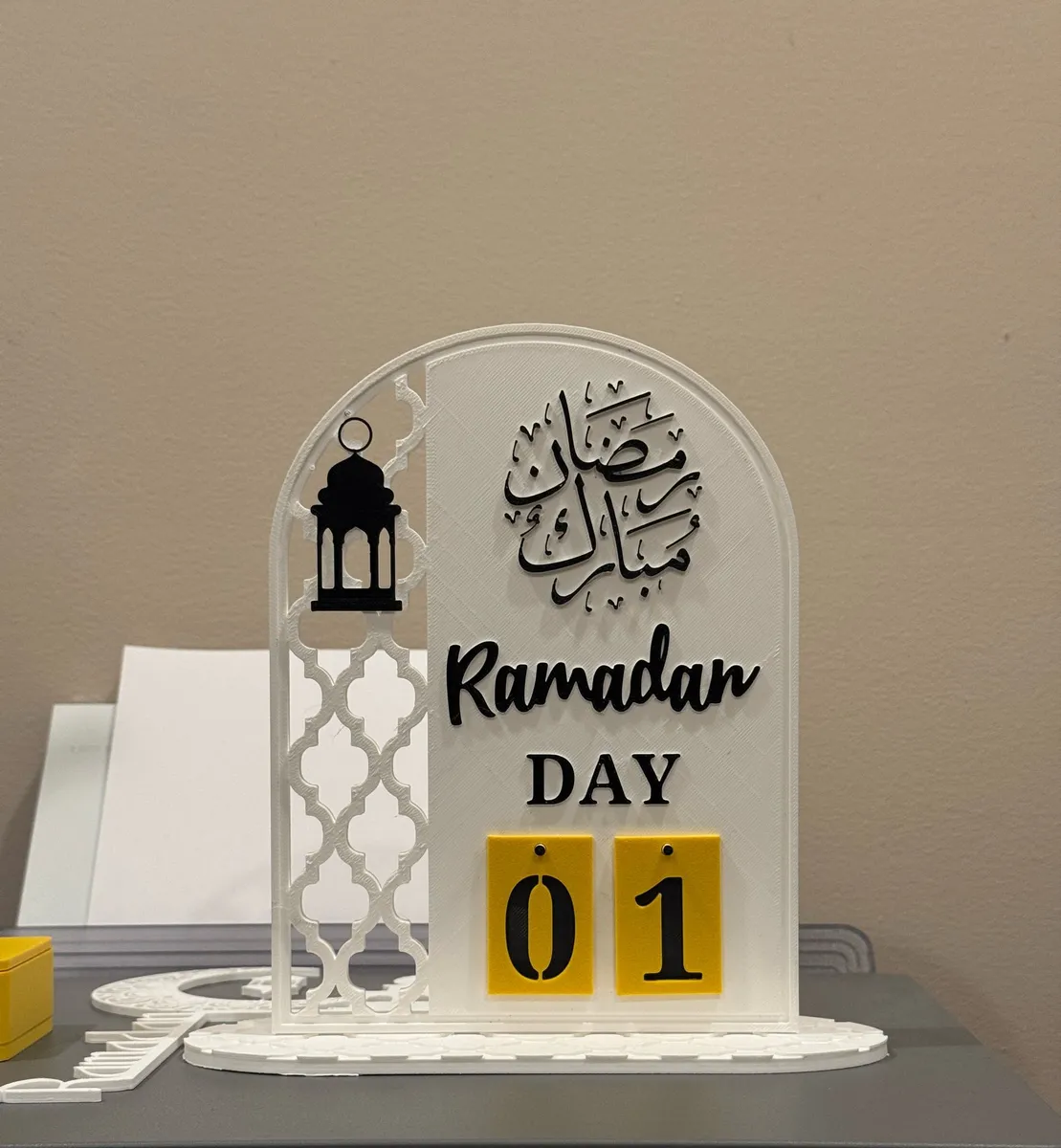 Ramadan Desk Countdown Calendar - 3D Printed Ramadan Collection by InnoFab